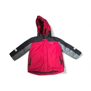 Champion Kids Red and Gray Puffer winter Jacket